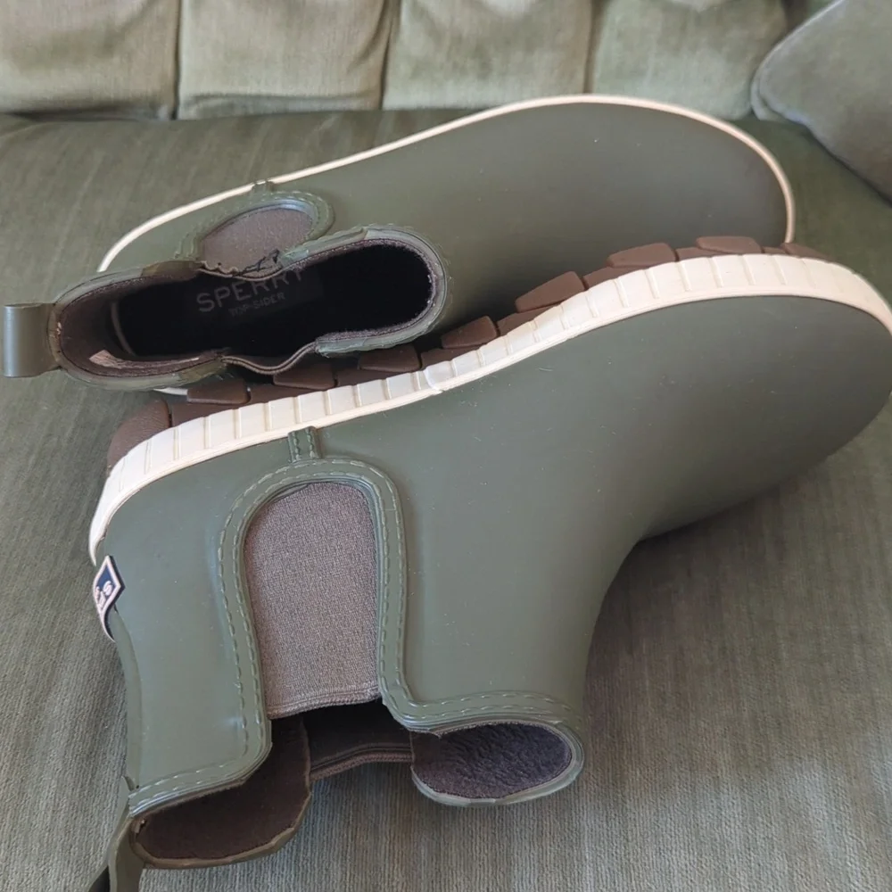 Sperry Torrent Chelsea Rain Boots Green - Picture 5 of 8
